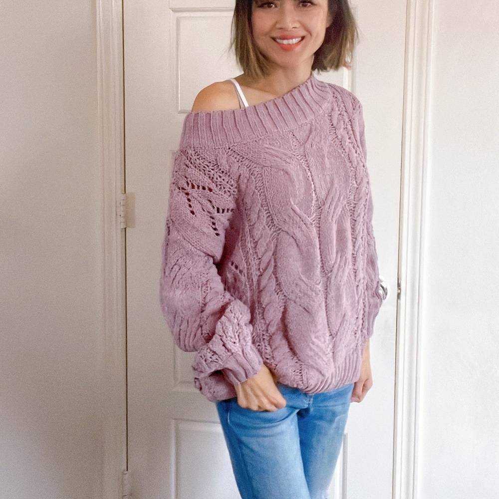 Miracle Luxe Lavender Oversized Chenille Sweater Top - Picture 4 of 11